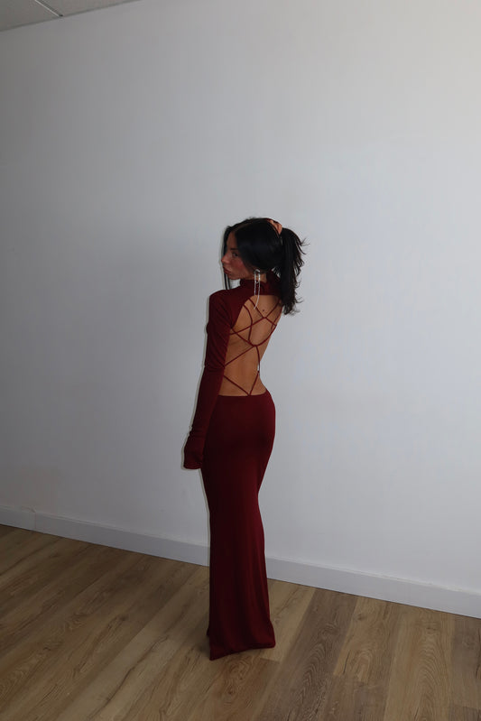 LongDress INTRECCIO bordeaux