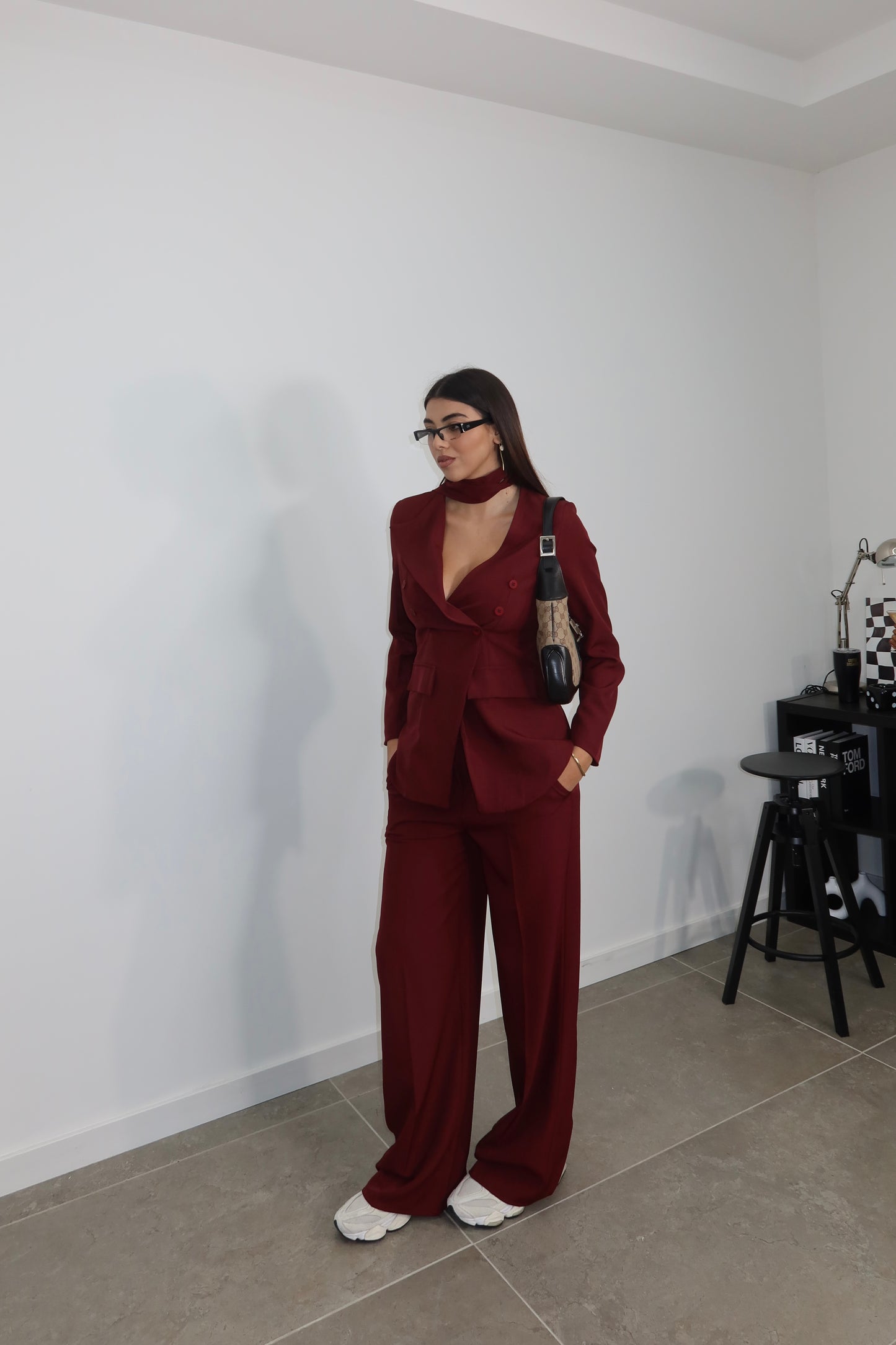 Tailleur WANDA bordeaux