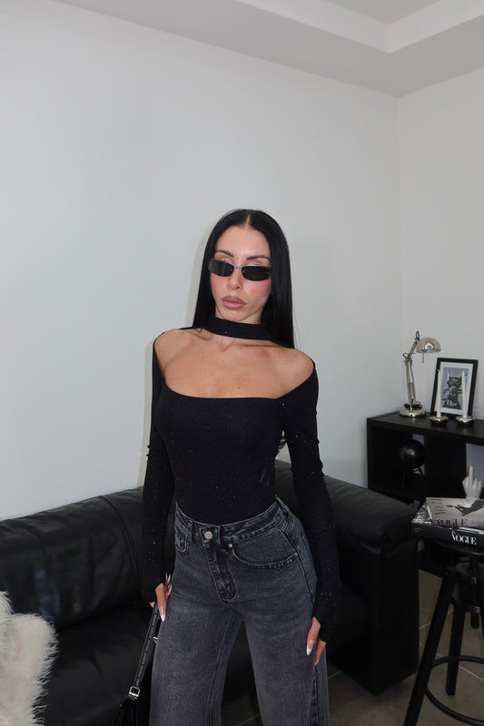 Body CHOCKER LUREX nero