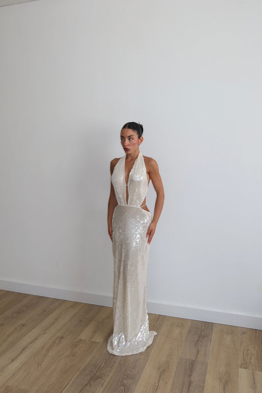 Long Dress WENDY champagne