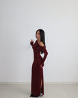 Long Dress KIM bordeaux