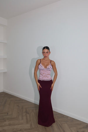 LongDress PARK bordeaux/rosa