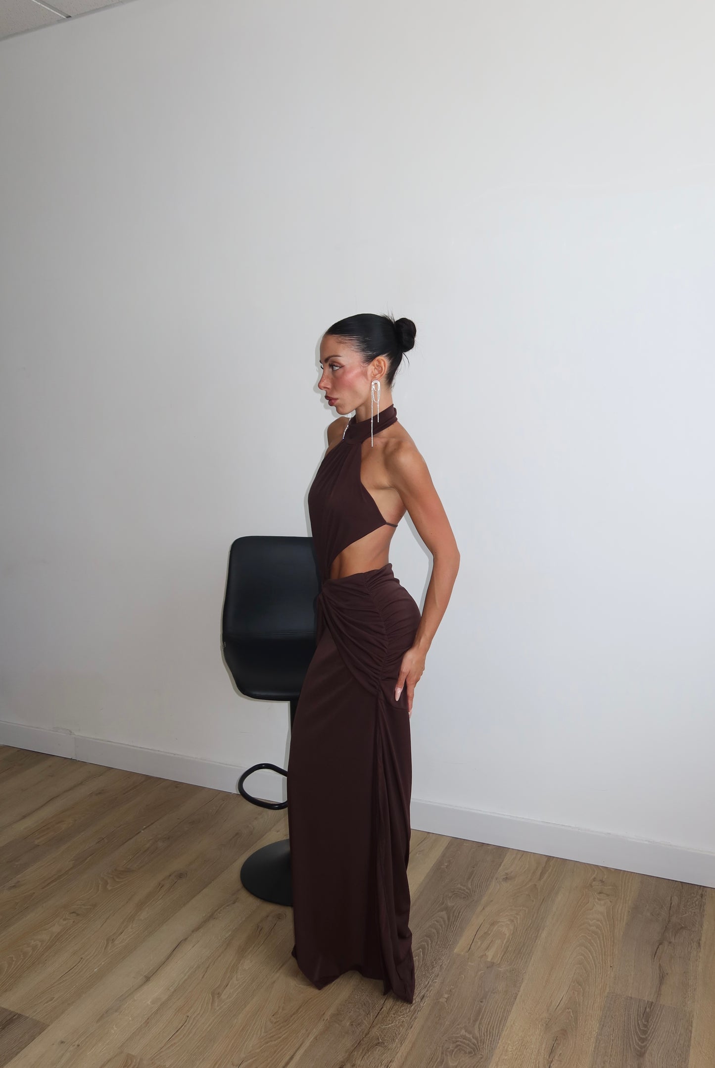 LongDress DUE DI PICCHE choco