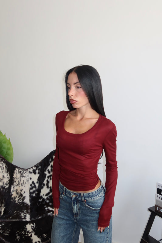 Maglia CECILY bordeaux
