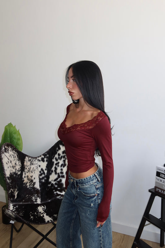 Maglia BONNIE bordeaux