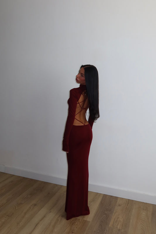 LongDress INTRECCIO bordeaux