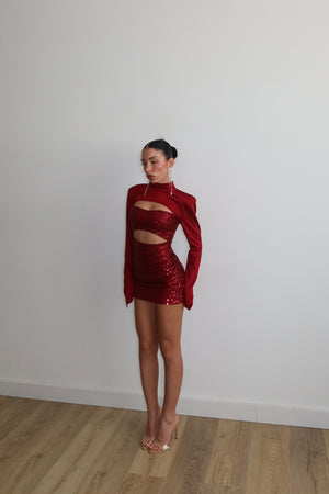 MiniDress SKYFALL bordeaux