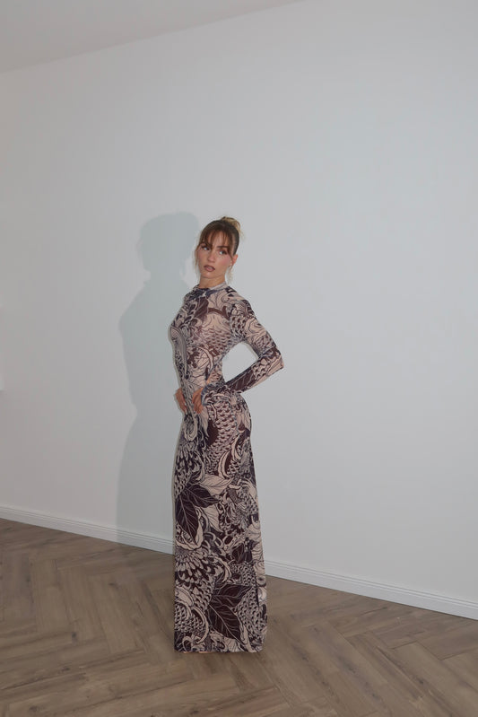 LongDress MISSHONG black/nude