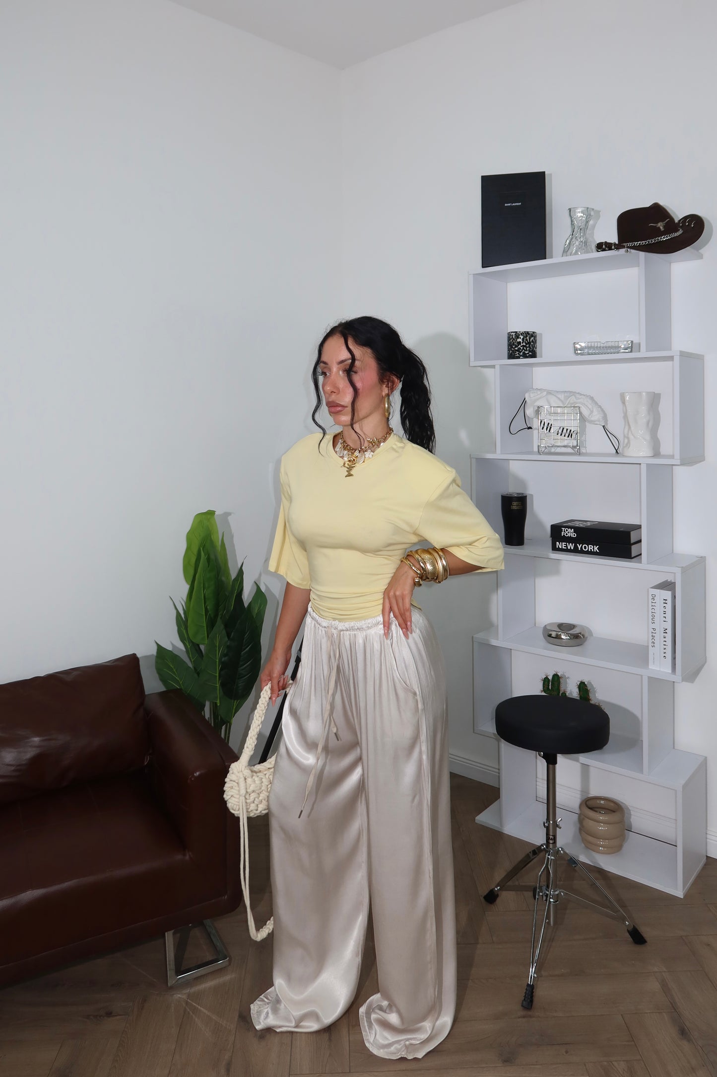 Pants SATIN champagne