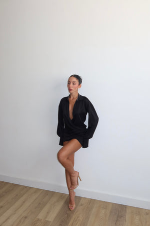 MiniDress DRAPERY nero