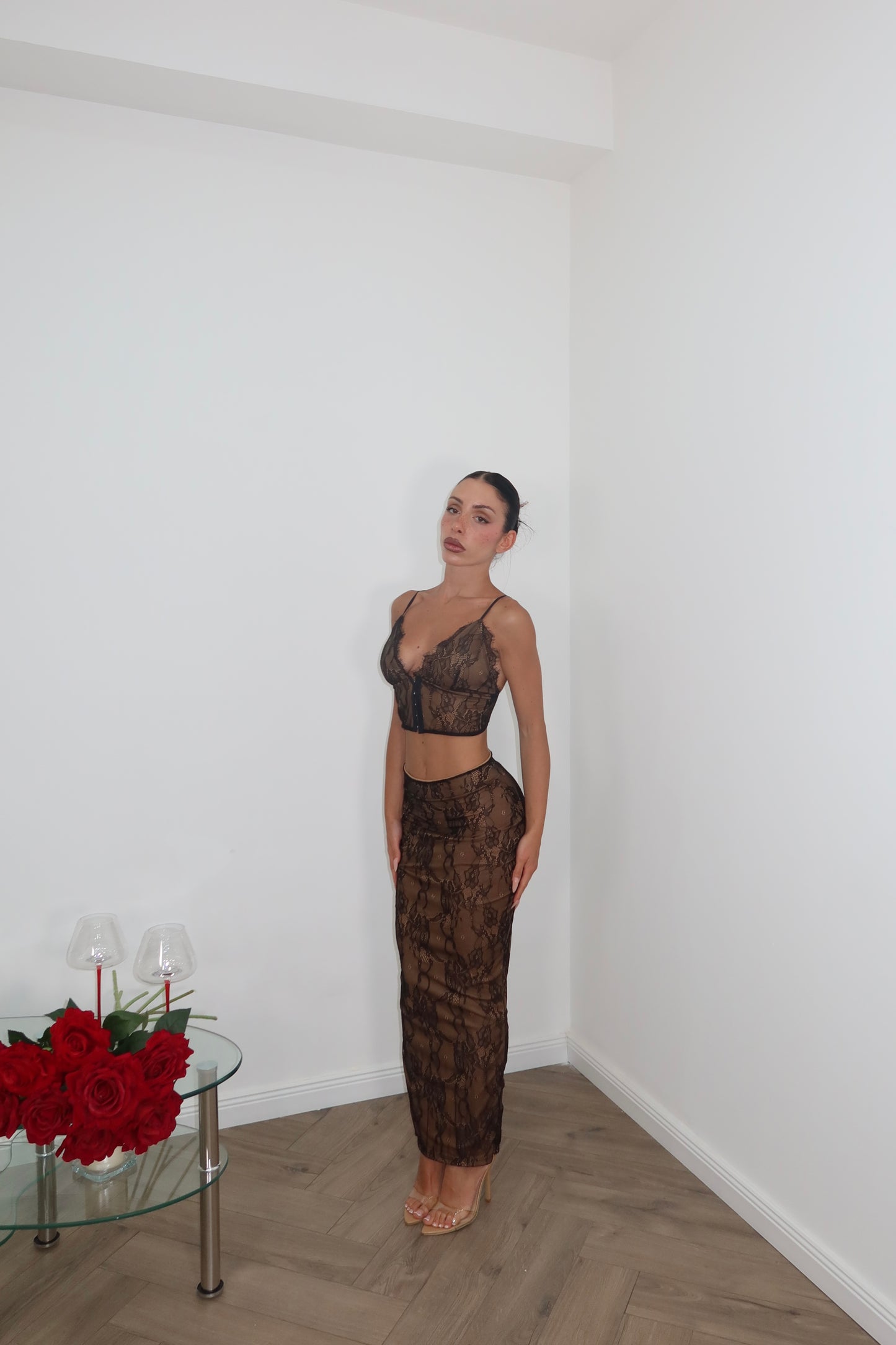 Cordset CRESSIDA nero/nude