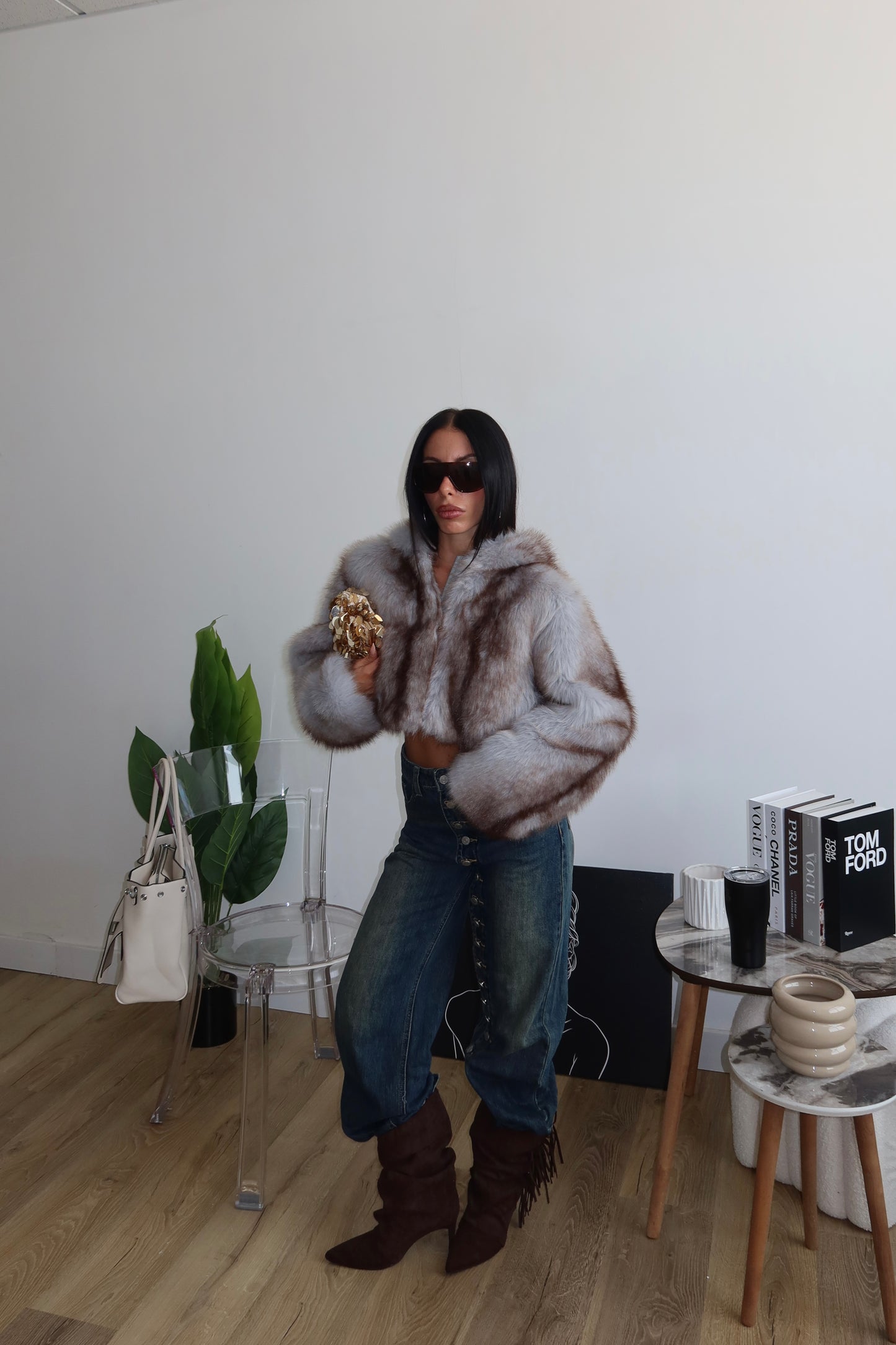 Ecofur ESKIMO CROP grey