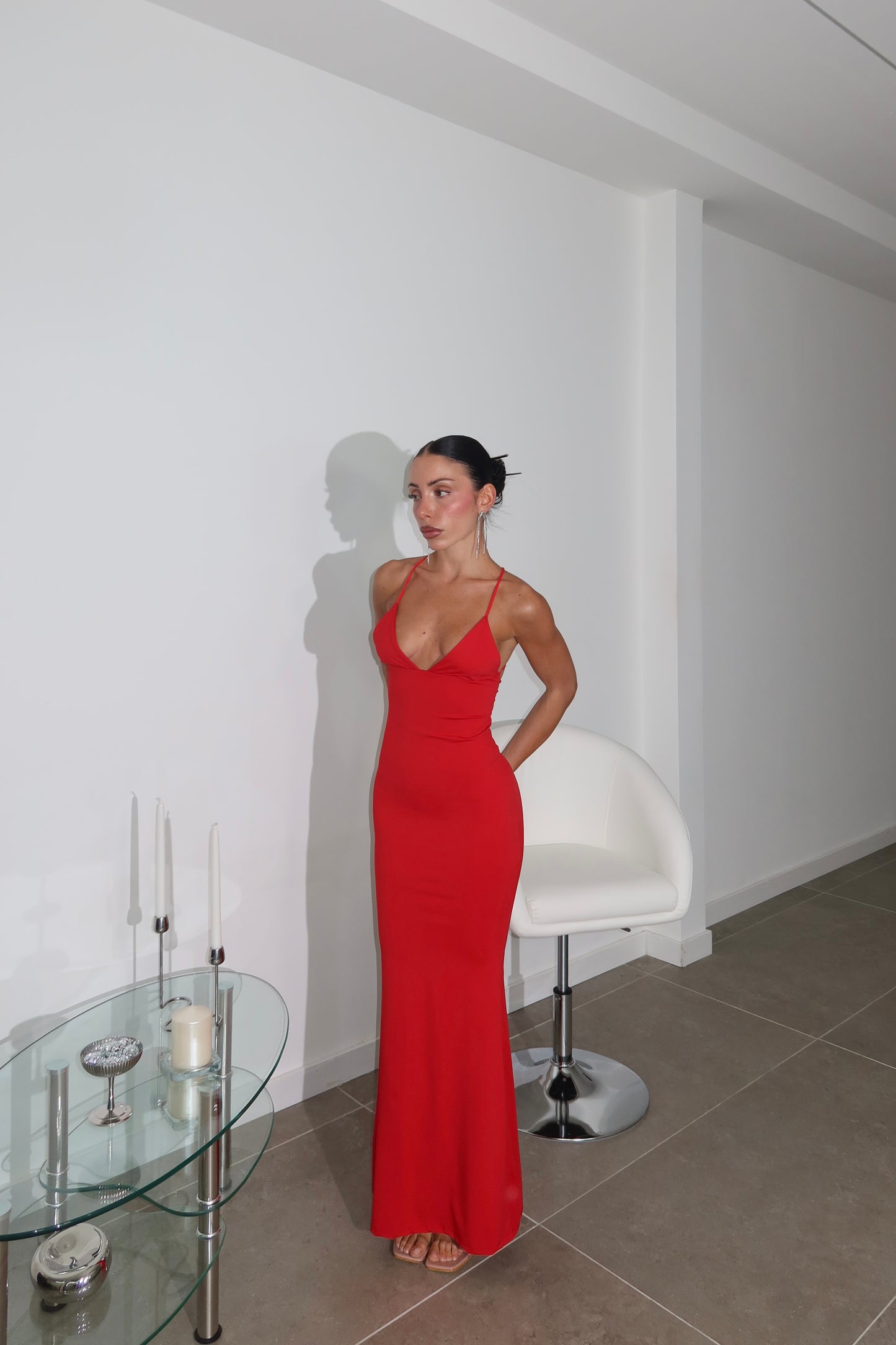 LongDress BUTTERFLY rosso