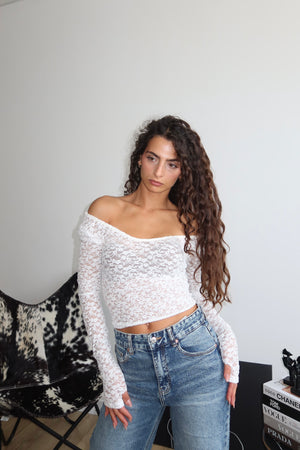 Maglia LOVELY FLOWER bianca