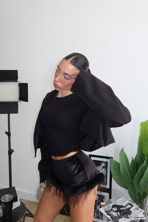 MiniShort PLUME nero