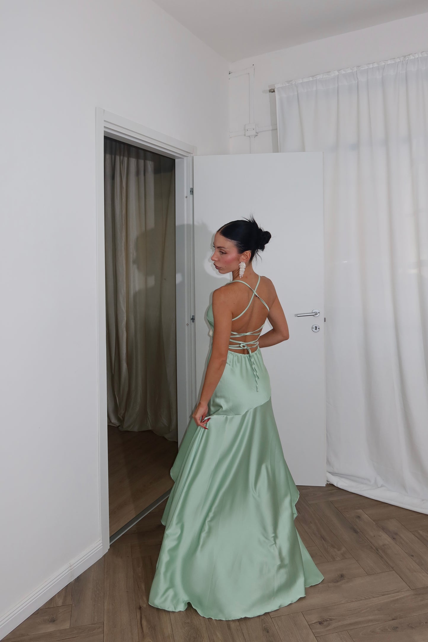 LongDress PEONIE verde menta