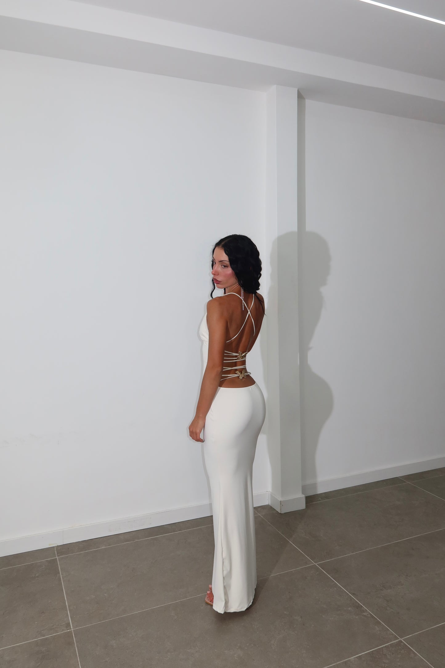 LongDress BUTTERFLY panna