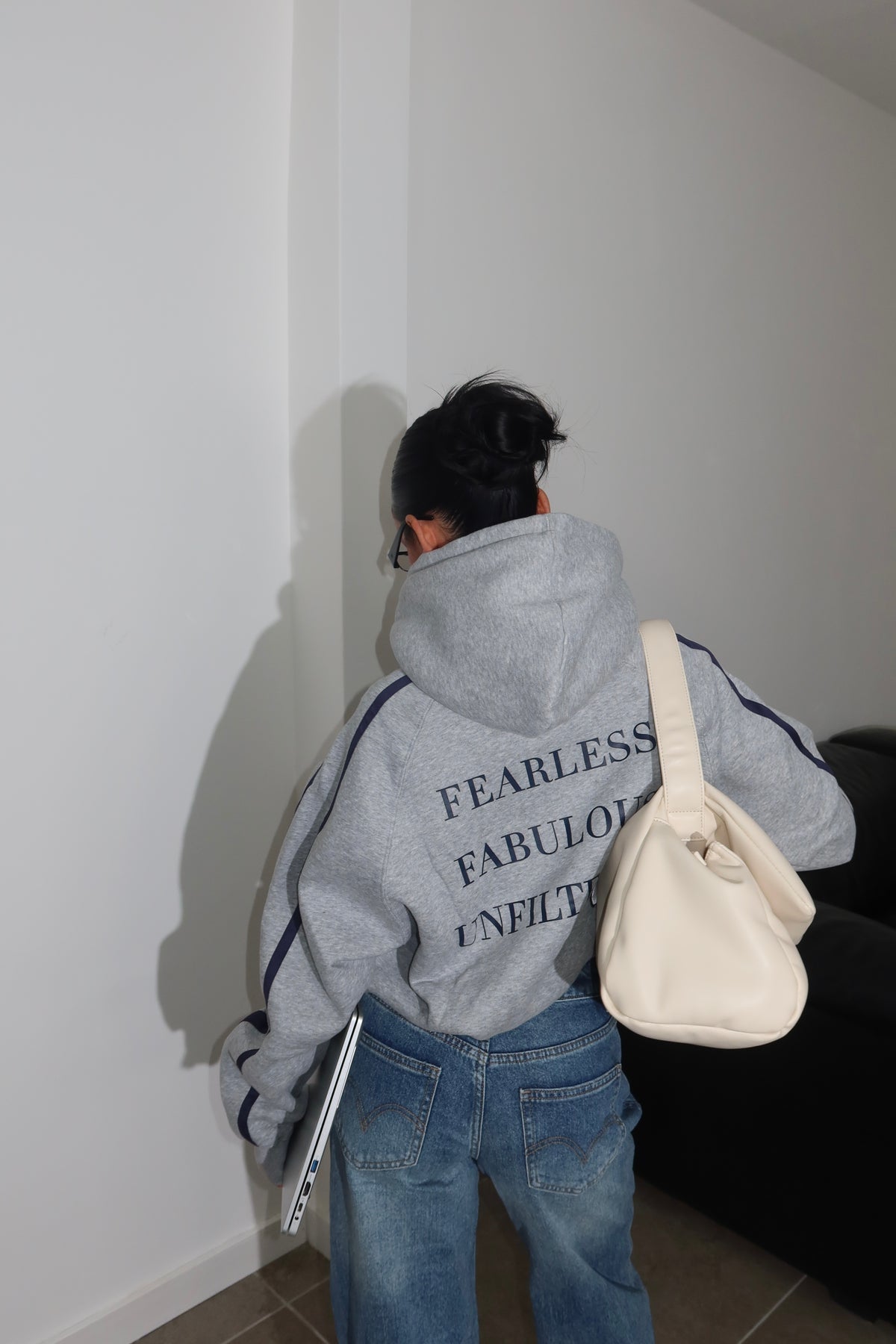 Felpa GIRL grigio