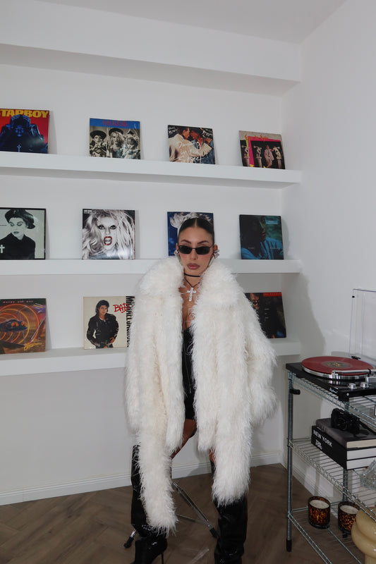 White NORELAND faux fur