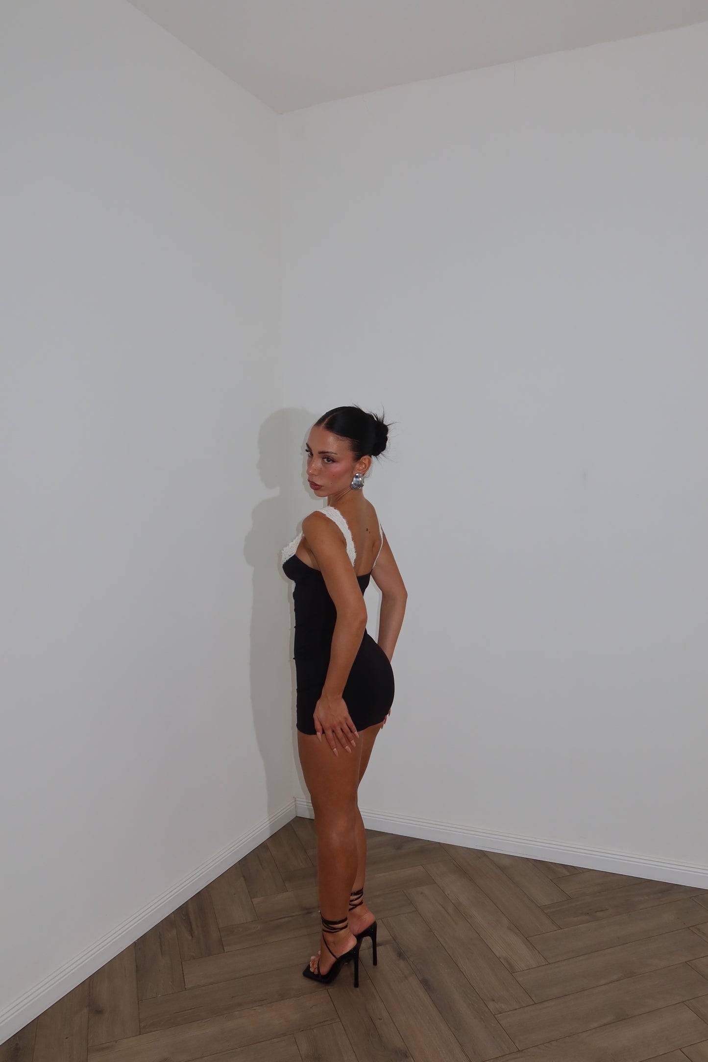 MiniDress MIRANDA nero/bianco