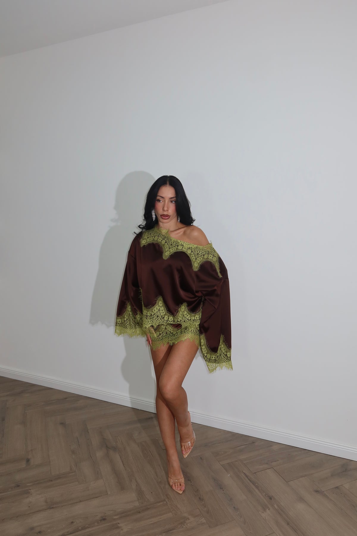 Cordset MARGARET choco/verde