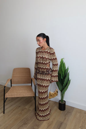 Dress ZIG ZAG choco