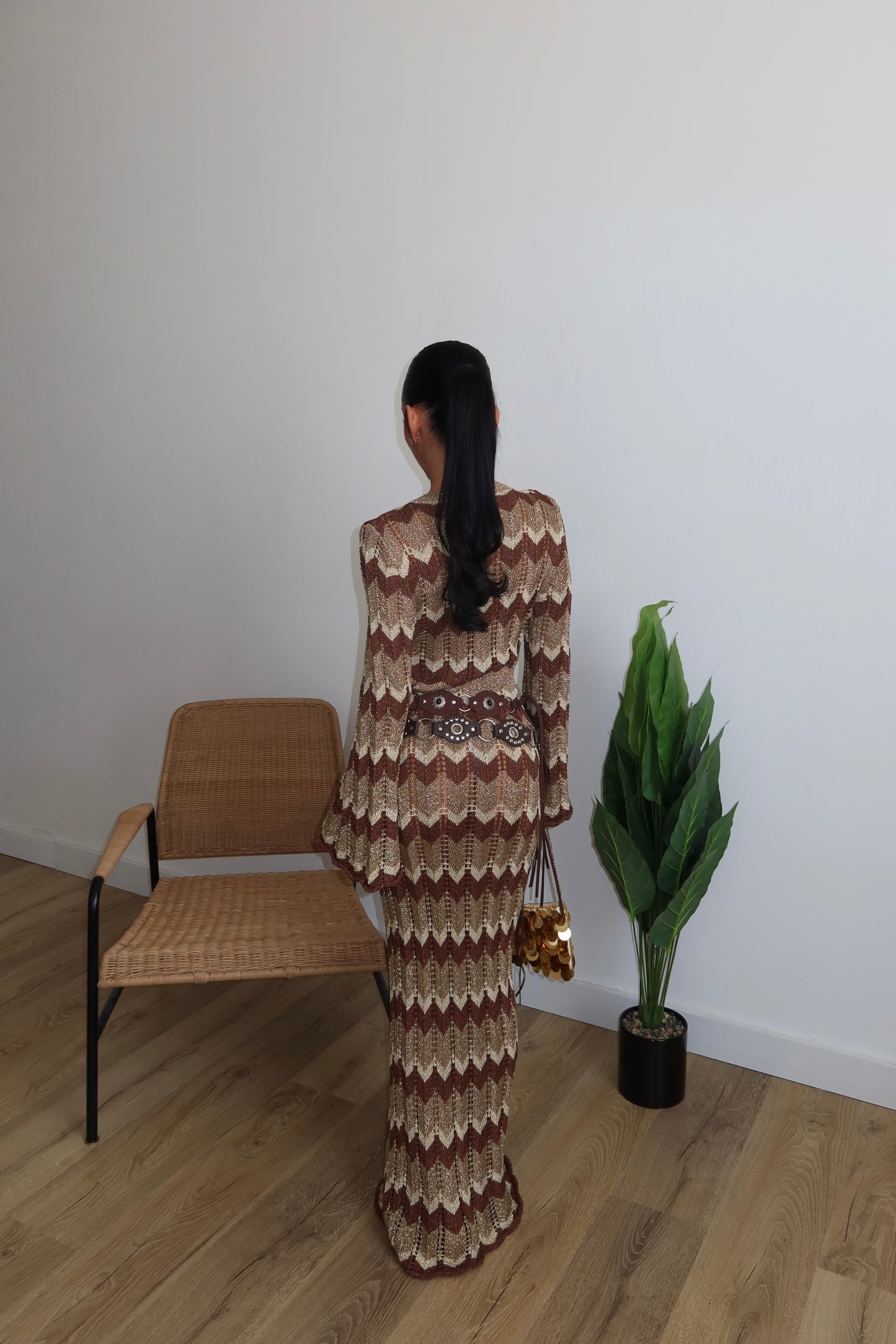 Dress ZIG ZAG choco