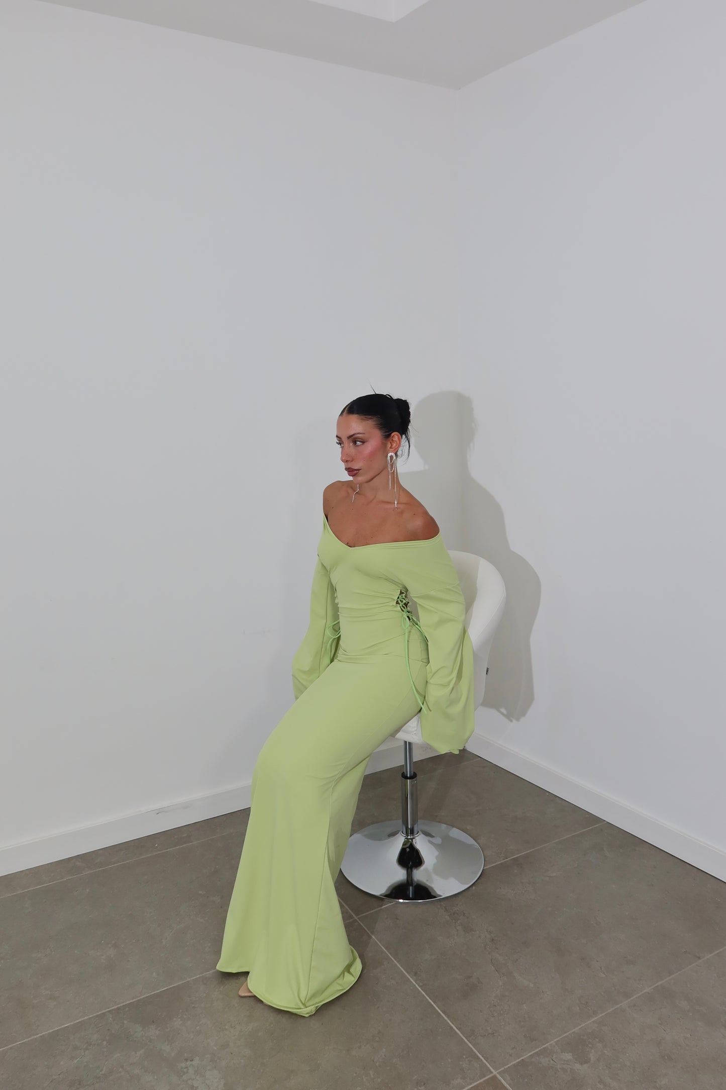 LongDress SABINE verde lime