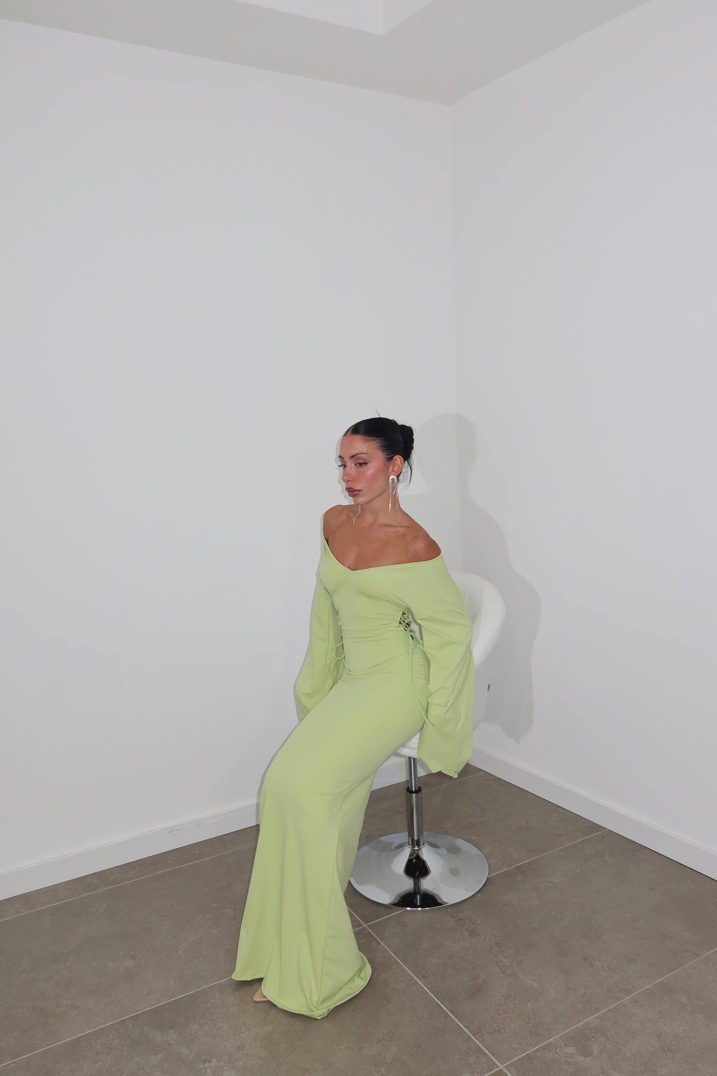 LongDress SABINE verde lime