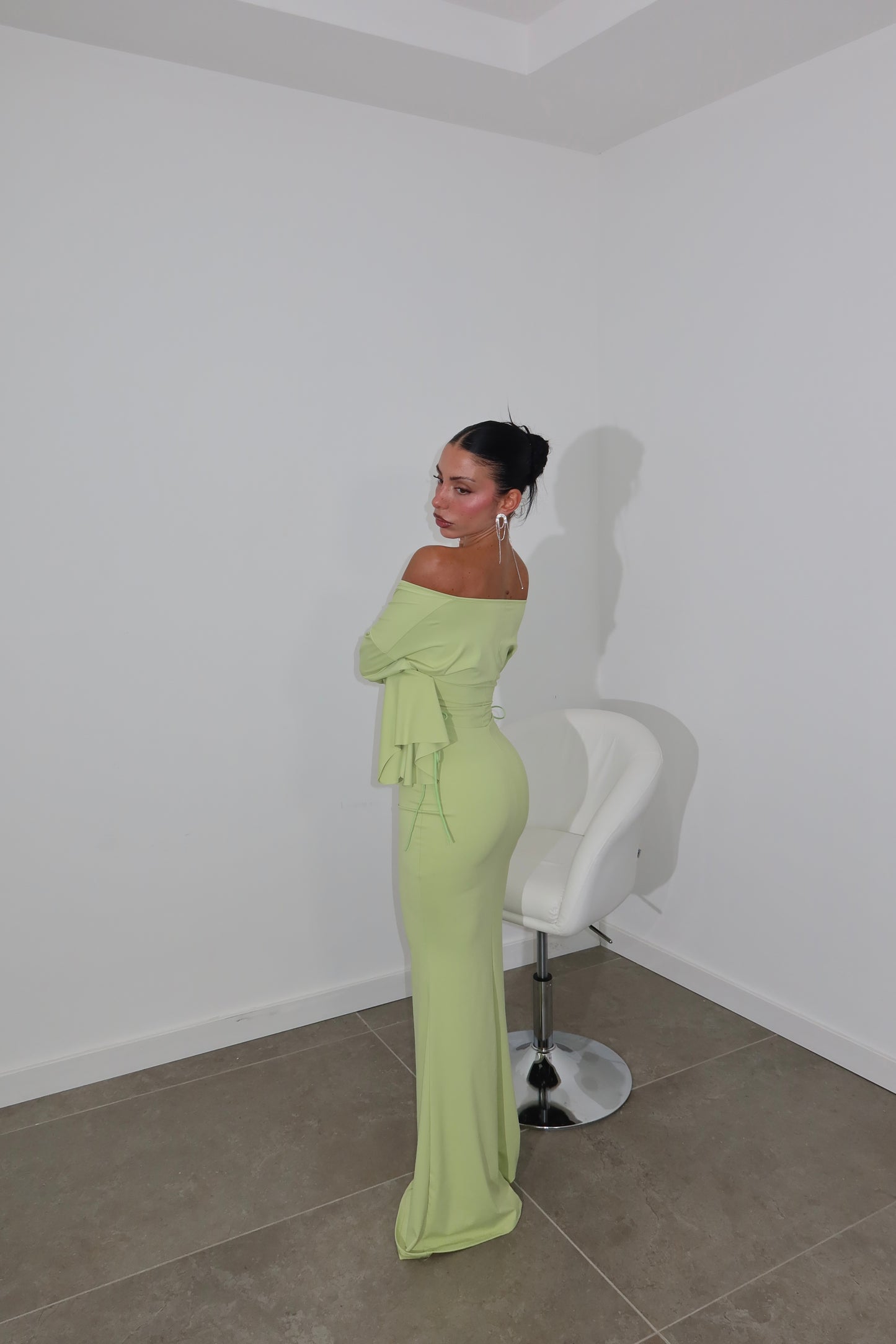 LongDress SABINE verde lime