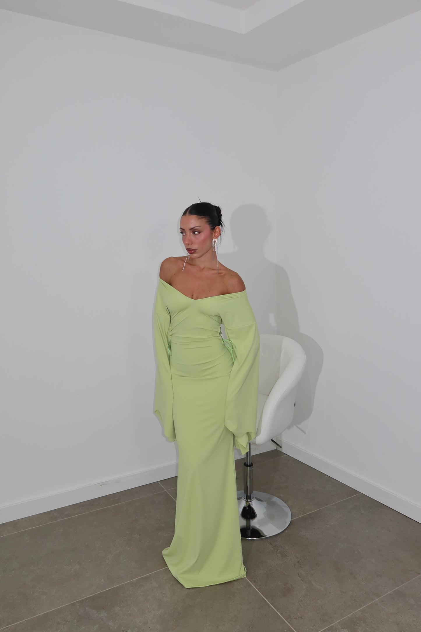 LongDress SABINE verde lime