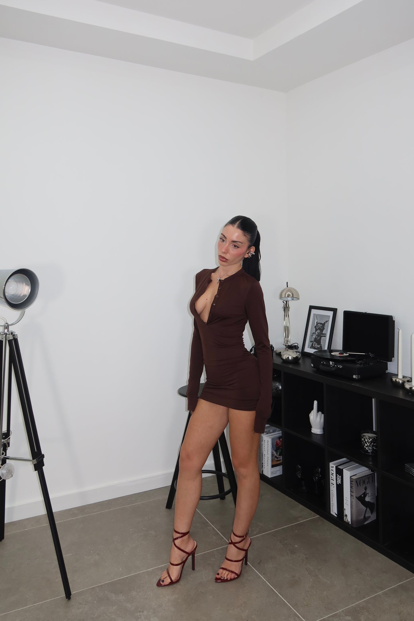 MiniDress BOTTONCINI choco